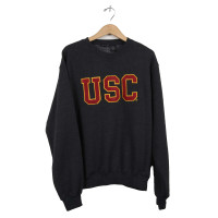 USC Trojan Basics Heritage Charcoal Tackle Twill Fleece Sweatshirt